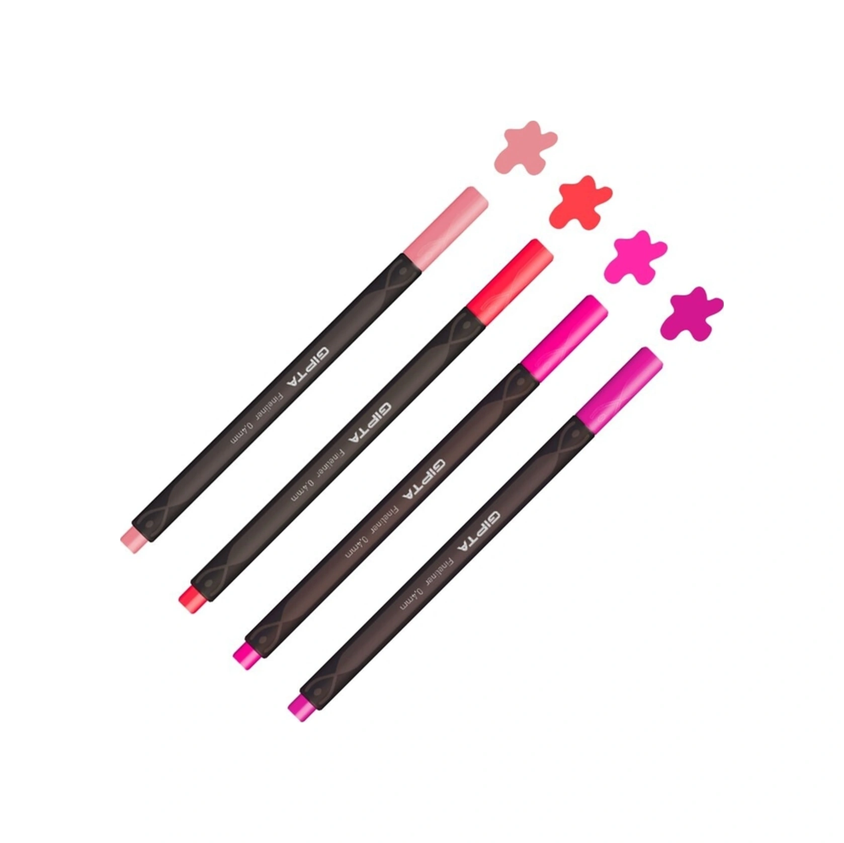Fineliner Pembe Renkler Seti 0.4 Üçgen