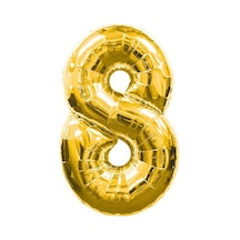 Gold Folyo Balon 8 Rakamı 100 CM