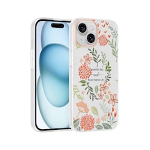 iPhone 15 Kılıf Kamera Korumalı Desenli Zore Klip Kapak - Beautiful -