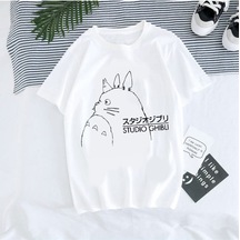 Noıssey Kırmızı Etiket Gala Unisex Totoro Stüdyo Ghibli Goth T-shirt Model95 17052 Beyaz