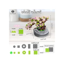 Sukulent Ve Sakura Saksı Bitki Yapı Blokları Seti, Kendin Yap Buket 41bordocipsobeyaz