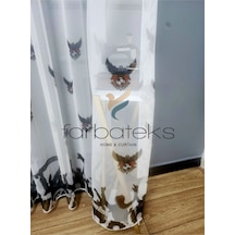 Tül Perde Bjk Karakartal Taraftar Siyah Beyaz 2kat Pileli Tül Perde Siyah-beyaz