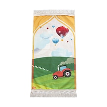 Dijital Baskılı Çocuk Seccadesi - Balonlu Ve Traktörlü - 44 X 78 Cm