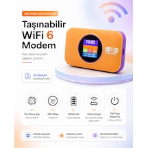 Taşınabilir Modem Mobil Wifi-5g Lte 3.000mah Batarya 300mbps Taşınabilir Router Wifi 6 Destekli Sım Kartlı Hotspotçoklu Kullanıcı Desteği