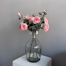 Yapay Çiçek Gül Dal 2 Kafa Tomurcuklu Pembe 72 Cm