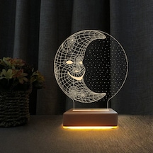 Aydede 3D Led Gece Lambası Doğumgünü Hediyesi Lamba