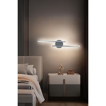 Sare Aplik Modern Tasarım Gri Renk - Gün Işığı Ledli Banyo - ... Gri