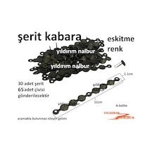 Şerit Kabara Eskitme Benekli 30 Adet Raptiye Çivi Koltuk Çivisi K