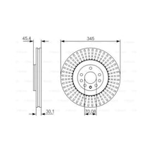 Bosch 0986479a24 Fren Diski Ön 344.8 Mm 3.1 27 Mm . Yüksek Karbon Alaşımlı Hava Kanallı