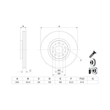 Fiat Egea 1.6mj 2015-2024 Bosch Ön Disk 281mm 2 Adet