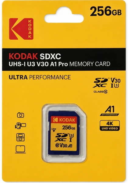 Kodak 256gb Sd Uhs-ı U3 V30pro Hafıza Kartı