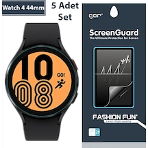 Gor Sm Galaxy Watch 4 44mm Darbe Emici Ekran Koruyucu 5 Adet Set- 5775