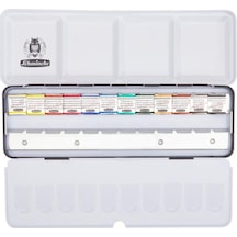 Schmincke : Horadam Aquarell Sulu Boya Seti 12 X Yarım Tablet Metal Kutu