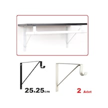 Depolife Braket Raf Tutucu Demiri Askılık Borusu Takılabilir Duvar Montaj