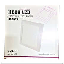 Hero 24w Kare Panel Led 2 Adet Beyaz Işık