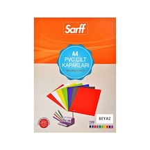 Sarff 15201012 A4 100 Adet Pvc Beyaz Cilt Kapağı