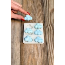 Bubble Bulut Mini Altılı Silikon Mum Kalıbı Çok Renkli