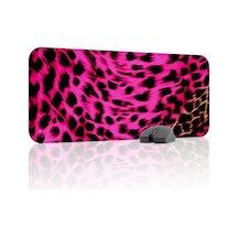 Leopar Kaymaz Dikişli Kauçuk Oyuncu Mousepad V5 - 70x30 Xl Gaming Mouse Pad Fare Altlığı
