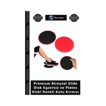 Premium Bireysel Slide Disk Egzersiz Ve Plates Diski Renkli Kutu Kırmızı
