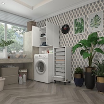 Kenzlife Çamaşır Makinesi Dolabı Sinemsepet Byz 08 Li Banyo Arkalıksız Kurutma Bulaşık Çok Renkli