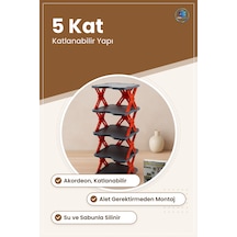 Ayakkabı Düzenleyici 5 Katlı Katlanabilir Plastik Ayakkabılık 27x Çok Renkli