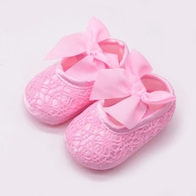 Beyaz Yaz Hollow Yenidoğan Bebek Ayakkabıları Sevimli Yaylar Bebek Kız Ayakkabı Ilk Yürüyüşe Kaymaz Patik Ayakkabı