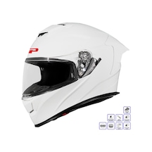 Gp Kompozit Mks008-pw Yarış Spoiler Güneş Vizörlü Şeffaf Full Face Motosiklet Kaskı Çok Renkli