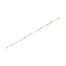 Gülaylar - Altın 14 Ayar Kalp Bileklik N11.15904 Sarı Altın