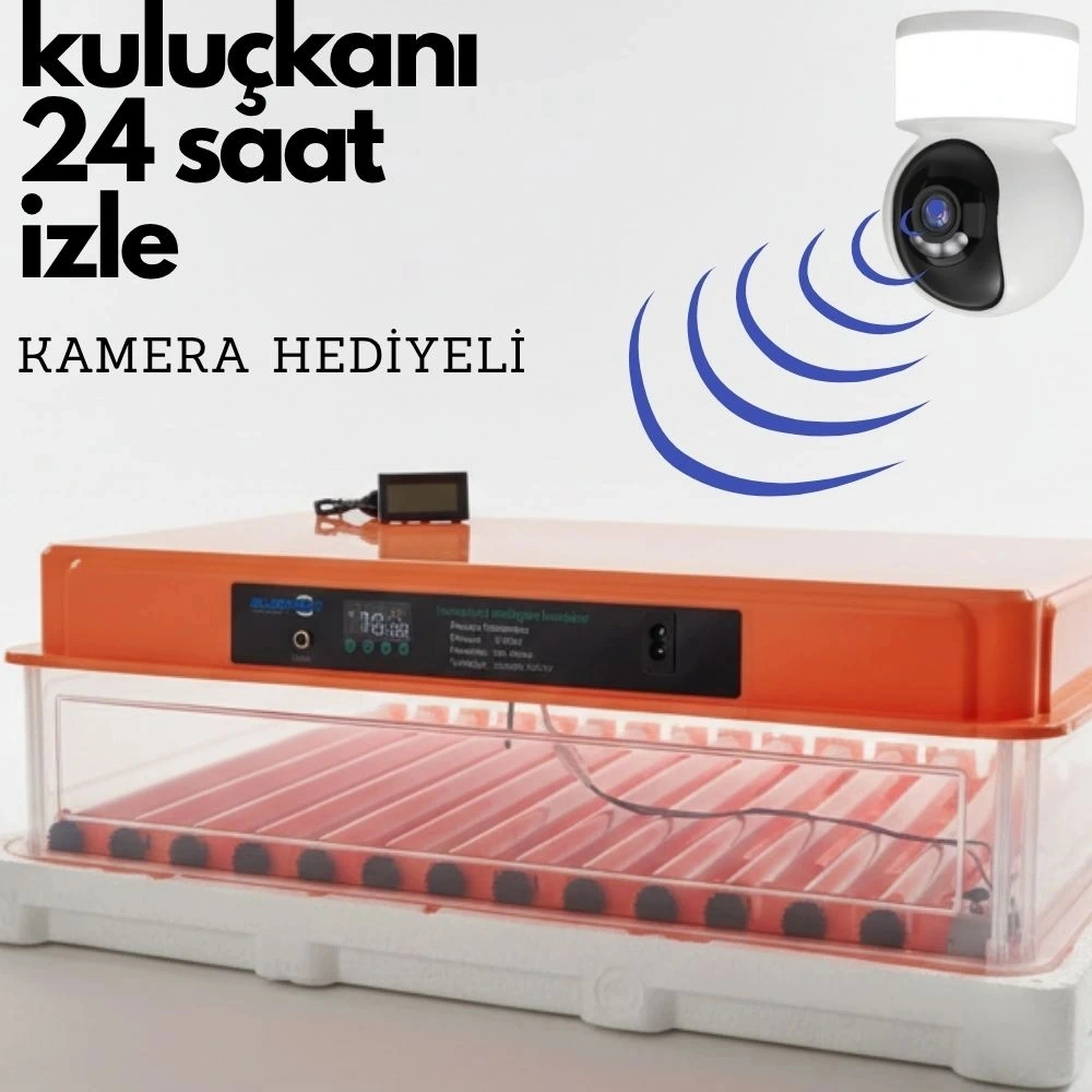 Kamera İlaveli Evonest 120 Yumurtalık Kuluçka Makinesi Otomatik Isı, Nem Ve Çevirme Kontrolü