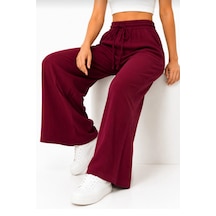 Comeor Comedy Bel Lastikli Geniş Paca Bordo Pantalon