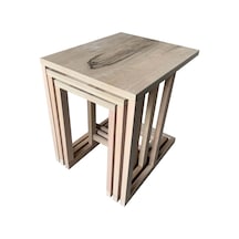 3'Lü Koltuk Altına Girebilen C Zigon Ceviz Kaplamalı Hâm&Cilasız