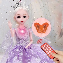 8863 60 Cm Akıllı Uzaktan Kumanda Plastik Bebek Müzik Prenses Bebek Çocuk Oyuncak