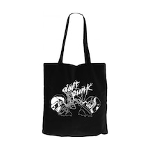 Daft Punk Ropes Siyah Kanvas Bez Çanta Siyah