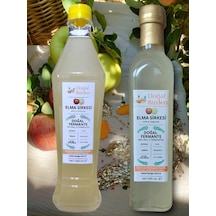 Doğal Bizden Doğal Fermantasyon Yumuşak İçim Elma Sirkesi  Pet 1000 ML + Cam 500 ML