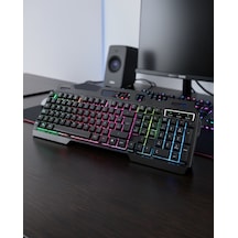 Oyuncu Klavye Mouse Seti Rgb Işıklı Türkçe Q Dpı Ayarlı Xuczzzpg8018klavye-2-1
