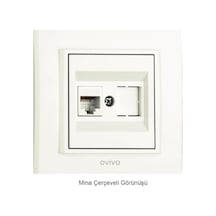 Ovivo Mina Beyaz Data Prizi Çerçeveli