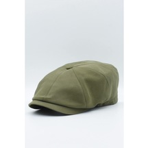Erkek Yeşil Kasket %100 Pamuk Şapka