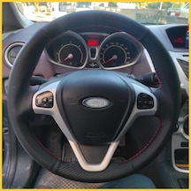 Ford Fiesta 2009-2015 Araca Özel Direksiyon Kılıfı Karbon Noktal
