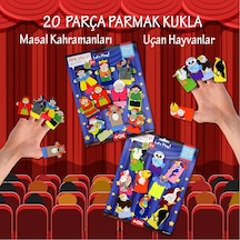 2 Set - 20 Parça Tox Masal  Kahramanları ve Uçan Hayvanlar Parmak