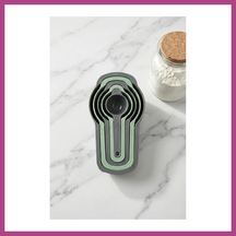Gees Global 5'li Ölçekli Ölçü Kaşığı Ve Kabı Seti 8 Cm X 14,5 Cm X 3,5 Cm Gbzs Çok Renkli