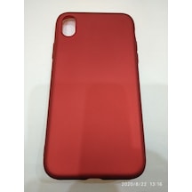 Apple Uyumlu iPhone XR Ios Akıllı Cep Telefonu Silikon Kılıf Bordo Arka