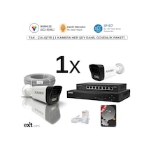 1'li Ip-5mp-poeli-sesli -gece Renkli- Su Geçirmez- Full Hd-500gb-güvenlik Kamera Seti