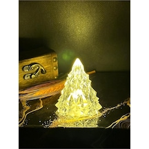 Lapidaria Kristal Elmas Teklli Çam Ağacı Mum Seti 8 Cm Yılbaşı Led Mum, Sarı, Tycpw6utxn1699200