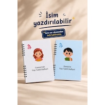 Yaz Tatili Günlüğüm, Çocuklar İçin Günlük Defteri, Günlük Turuncu
