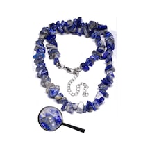 Erilsa Sertifikalı Kırık Taşlı Aaa+ Lapis Lazuli Taşı Doğal Taş Kolye Çok Renkli