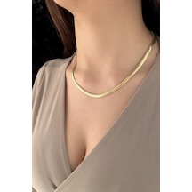 14 Ayar Altın İtalyan Balıksırtı Zincir Kolye 4,20 Mm Sarı Altın