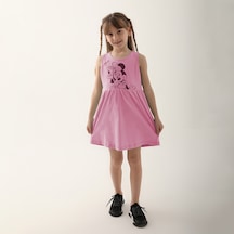 Minnie Mouse D4860-3 Çocuk  Şeker Pembe Elbise