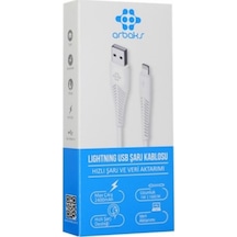 Arbaks Arb400 Plastik 100 Cm Lightning Data Kablo (494640632)-Beyaz