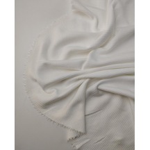 Ekru Pamuk Elastan Triko Kumaş Yumuşak Esnek Seyrek Örgü Elbiselik & Bluzluk En: 135cm-11692