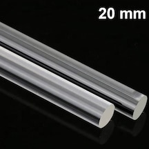 Pleksi Çubuk Akrilik Şeffaf Pleksiglass 20 Mm